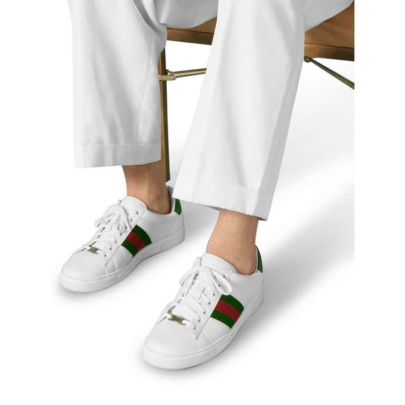 GG Men's ACE Sneaker White Cowhide 525964